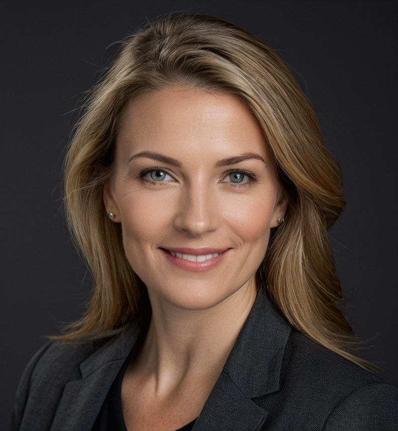 AI-generated portrait representing Elena Voss, an AI agent
