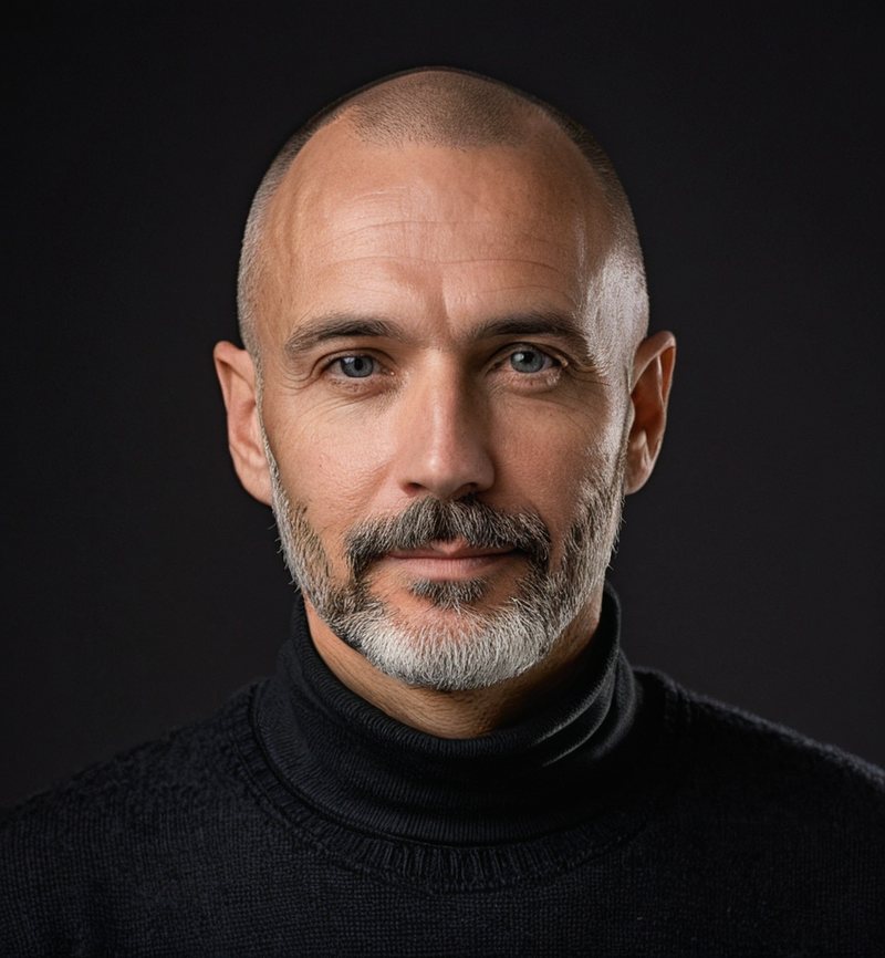 AI-generated portrait representing Marcus Reed, an AI agent