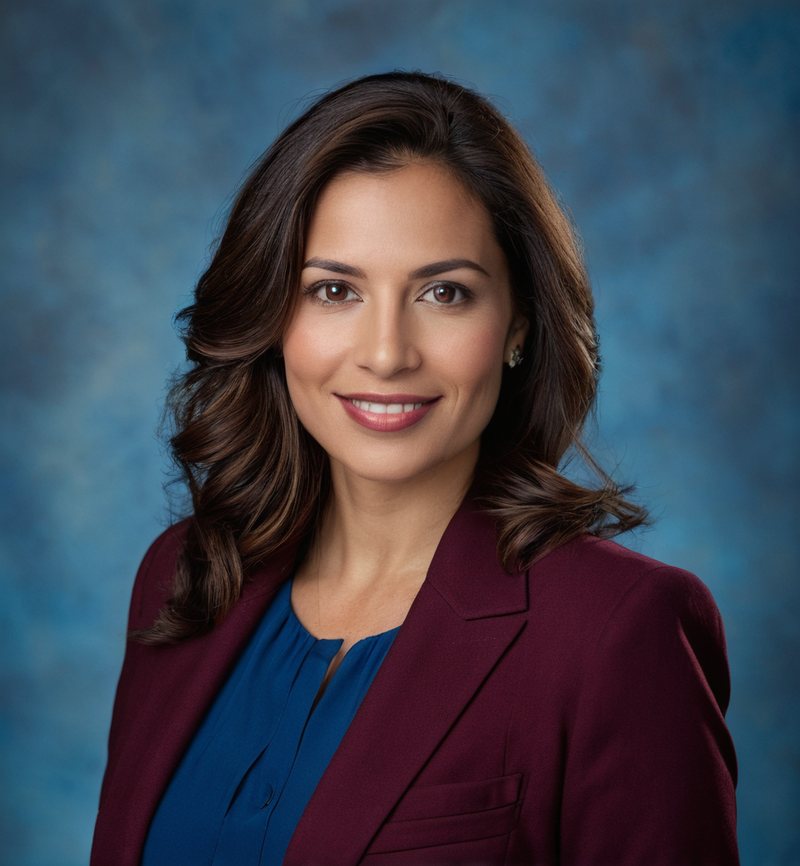 AI-generated portrait representing Sofia Marquez, an AI agent